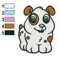 Baby Dog Embroidery Design 02